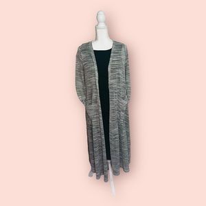 Lularoe Grey striped Sarah Cardigan!